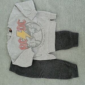 AC/DC Baby Boys Sweatshirt Sweatpants Set 9M